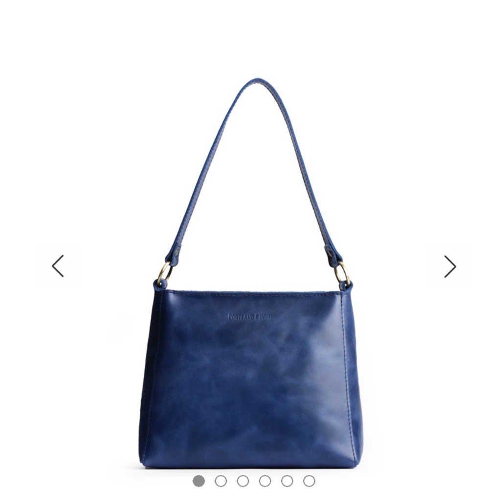 PORTLAND LEATHER GOODS NWOT TRIANGLE SHOULDER BAG COWBOY BLUE